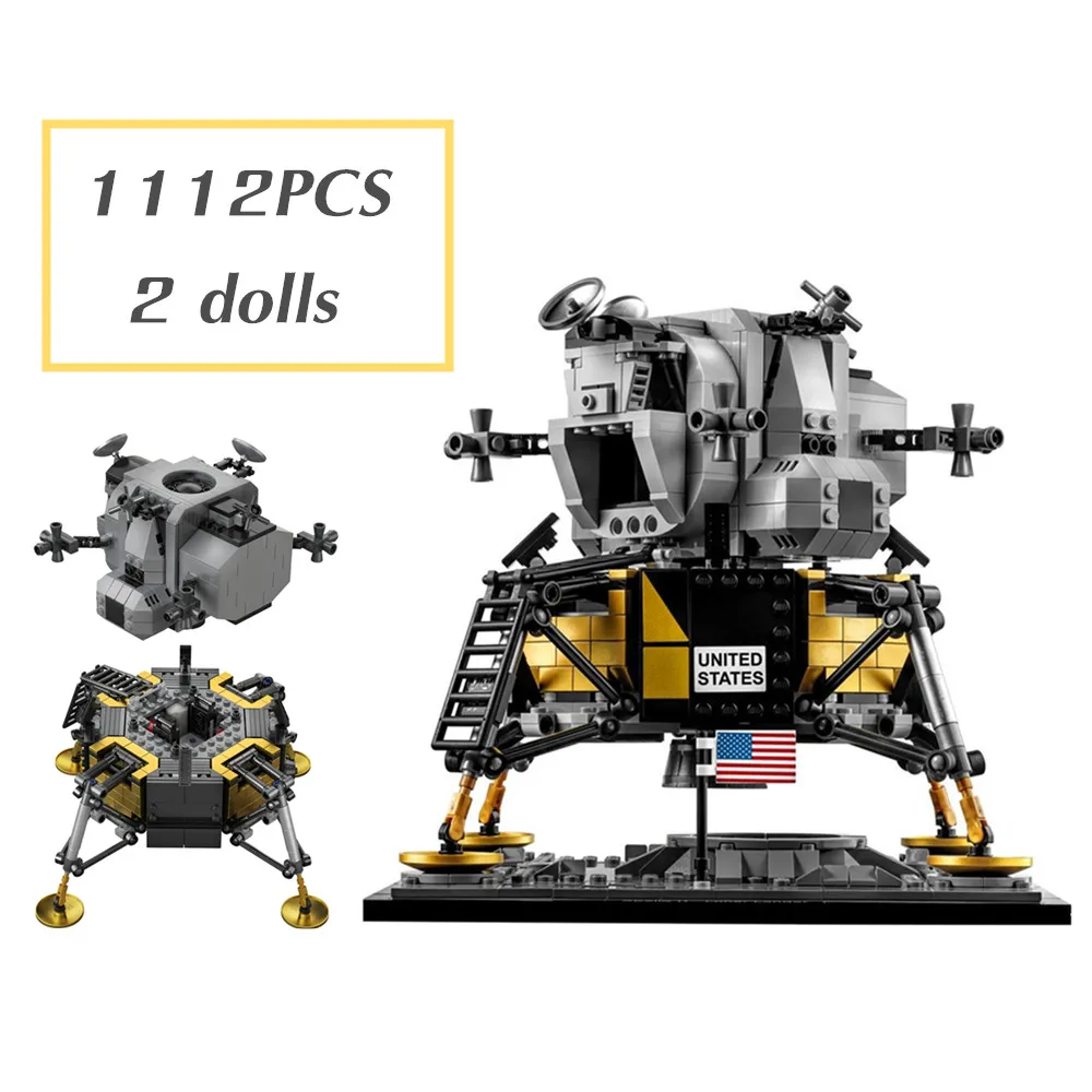

Fit 10266 USA Apollo International Space Station 11 Lunar Moudle Lander Boys Kit Building Block Bricks Kid Gift Toy
