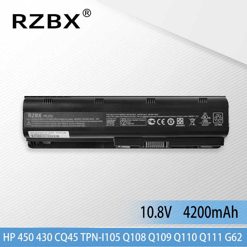 

Аккумулятор для ноутбука MU06 для HP Pavilion dv6 586006-321 361 586007-541 586028-341 588178-141 593554/593553-001 TPN-Q109 Q110 G62t G72