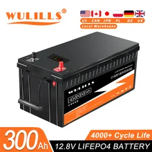 새로운 12V 24V 48V 100Ah 200Ah 280Ah 300Ah LiFePo4 배터리 팩 리튬 철 인산염 배터리 내장 BMS 태양 광 보트 세금 없음