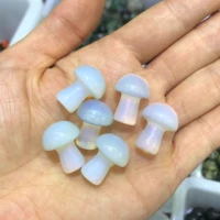 beautiful 10pcs opal mushroom shaped polished stone decor healing gift decorative quartz crystals