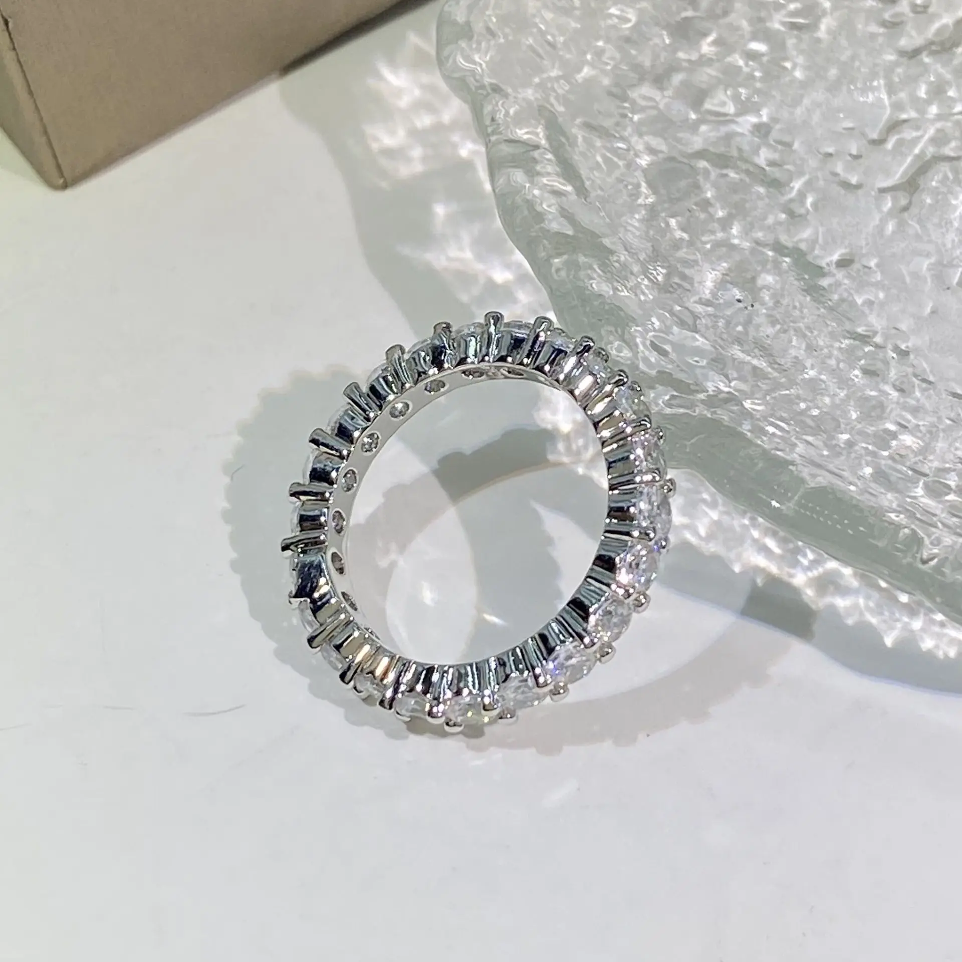 

Genuine 925 Sterling Silver Origin Diamond Ring Females Anillos De Wedding Bands Diamond Gemstone Anel Women Jewellry