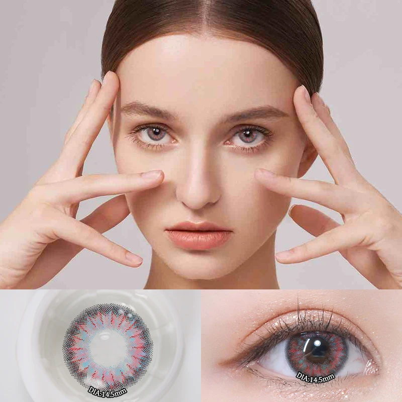 Контактные линзы с натуральными цветными линзами для мужчин и женщин чехол