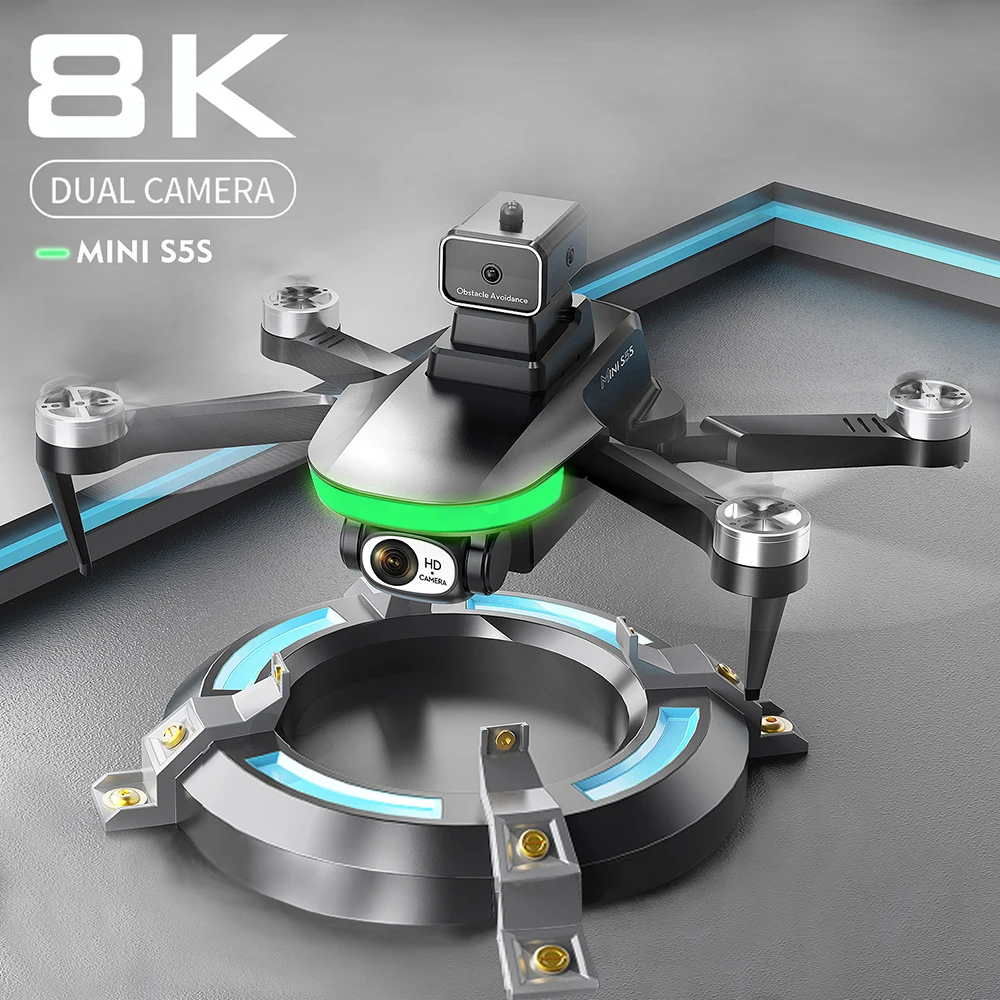 

New S5S Mini Drone 4k Profesional 8K HD Camera Obstacle Avoidance Aerial Photography Brushless Foldable Quadcopter 1.2km