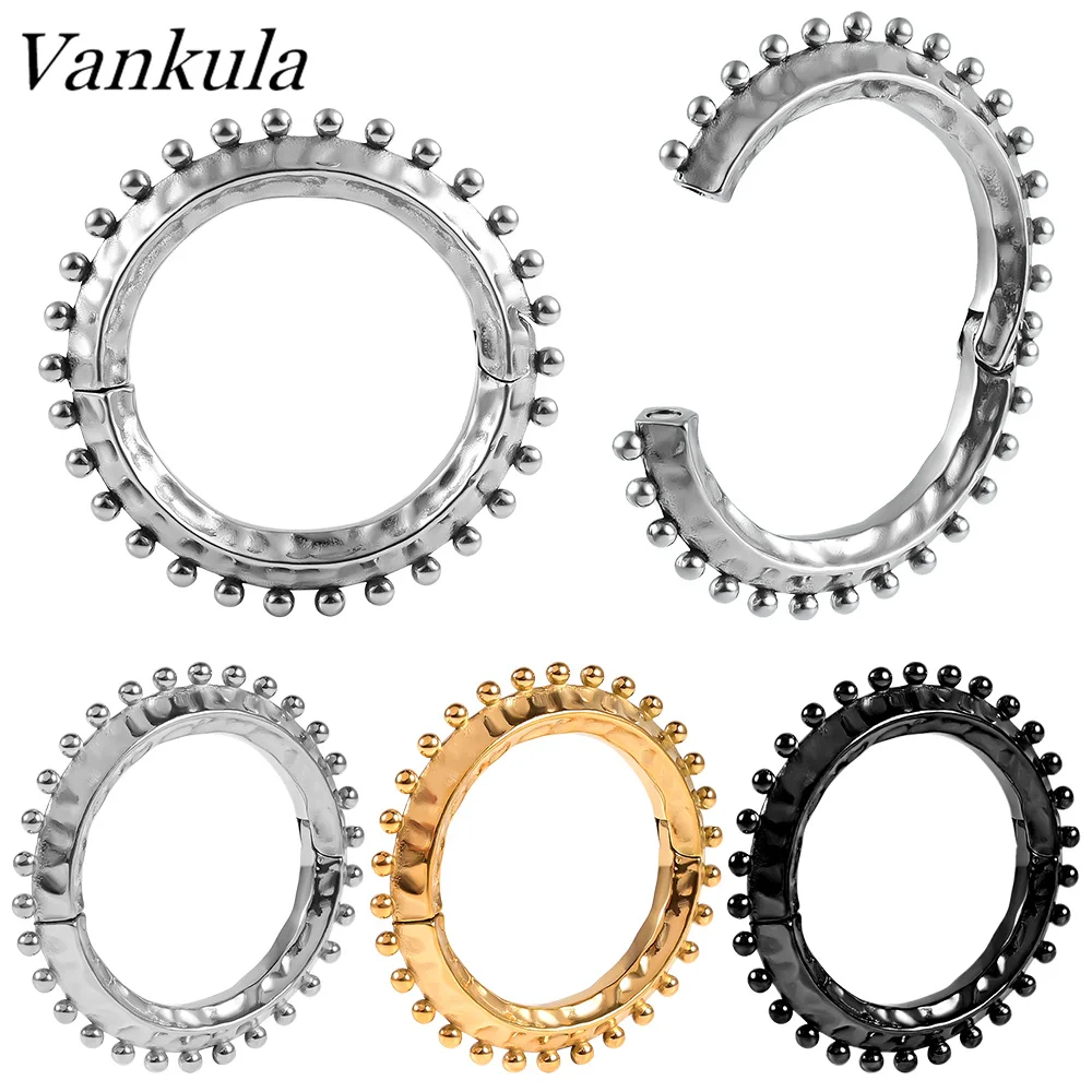 

Vankula 2pc New Stainless Steel Round Dots Ear Hanger Weights Plugs Tunnels Gauges 0g(8mm) Stretching Kit Body Piercing Jewelry