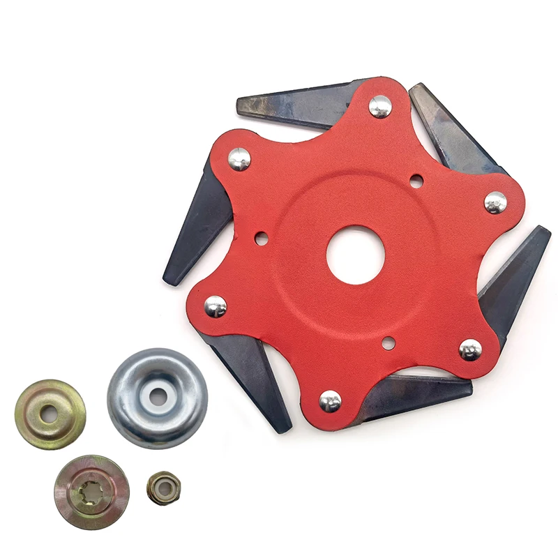 

Cutter Head Grass with 6 Blades Trimmer Brush 65Mn Weed Brush Cutting Head Garden Power Tool Accessories for Lawn Mower