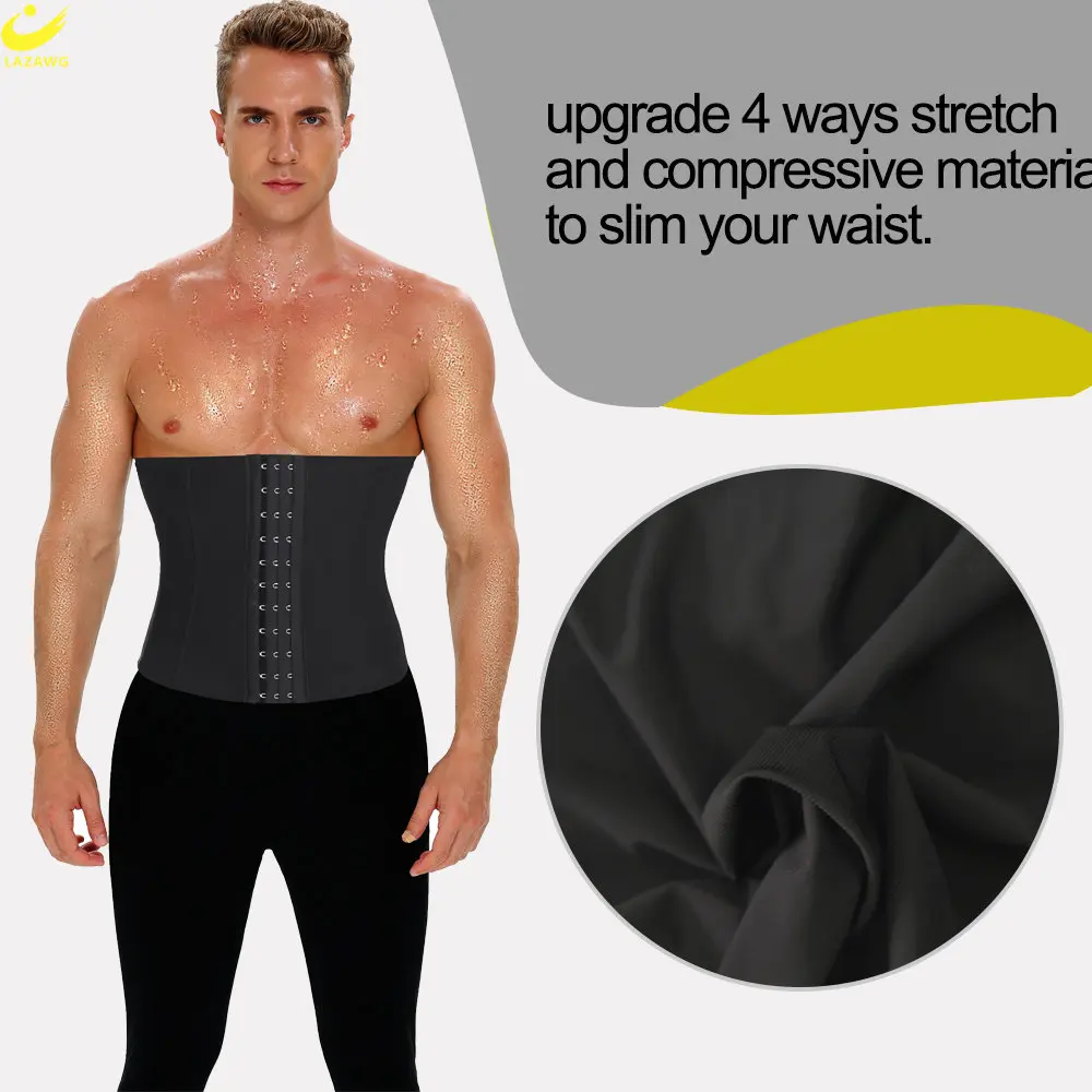 LAZAWG Waist Trainer for Men Weight Loss Belt Slimming Belly Belt Fitness Band Ladies Tummy Control Straps Body Shaper Sport