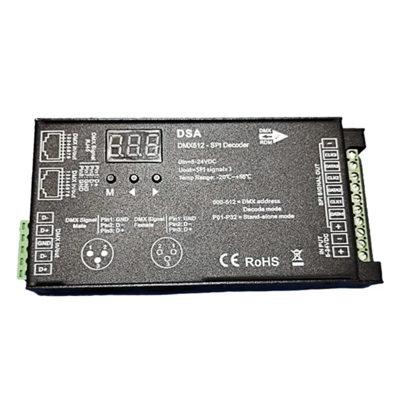 Светодиодный декодер DMX512 в SPI флэш-контроллер 1024 точек TTL Pixel с поддержкой 6803/8806/2811/