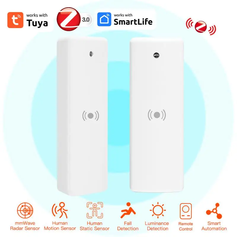 Датчик движения Tuya Smart Zigbee датчик присутствия человека дыхания 5 8 Г миллиметровый
