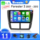 Автомагнитола Srnubi на Android 11 для Subaru Forester 3 SH 2007-2013, мультимедийный видеоплеер, 2 Din, GPS, карта, стерео, DVD