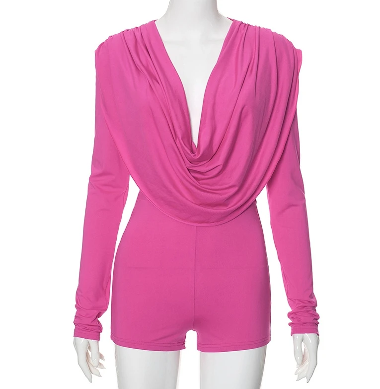 Женский новый сексуальный комбинезон с модным и нишевым дизайном плиссированным