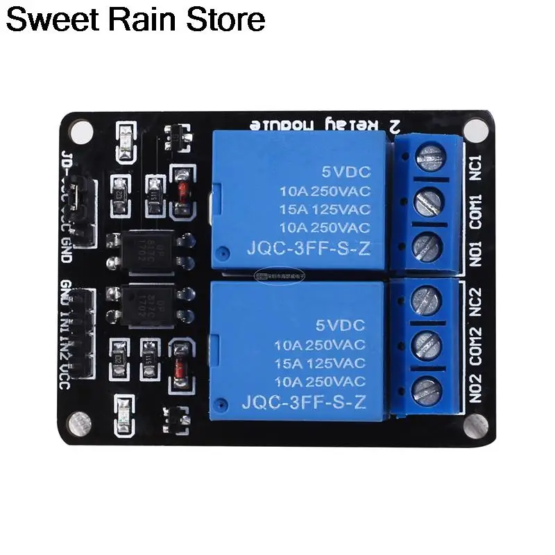 

Two-way relay module 5 v, 12 v and 24 v belt light extends board MCU development decoupling protection relay