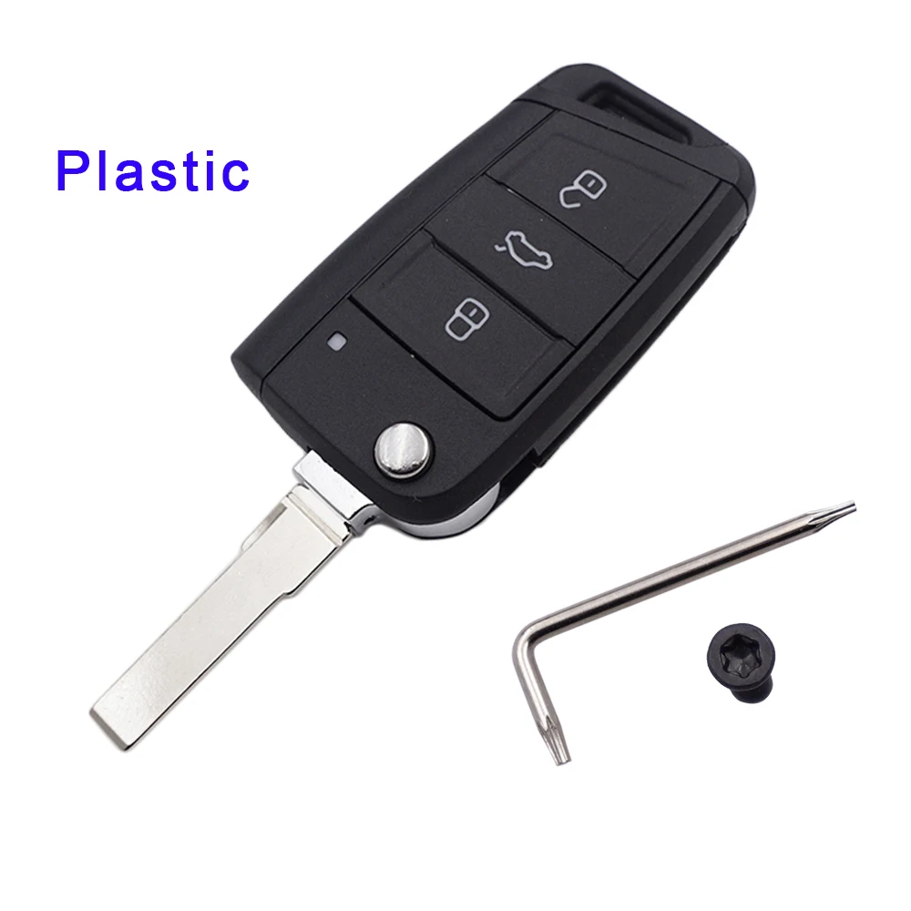 Пульт дистанционного управления Xinyuexin для VW Passat Golf 7 MK7, Seat Leon, Skoda Octavia, складной, с 3 кнопками, HU66