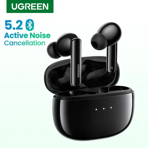【New】 Ugreen HiTune T3 ANC беспроводные TWS Bluetooth 5,2 наушники, активное шумоподавление, внутриушные микрофоны, наушники для телефона без рук