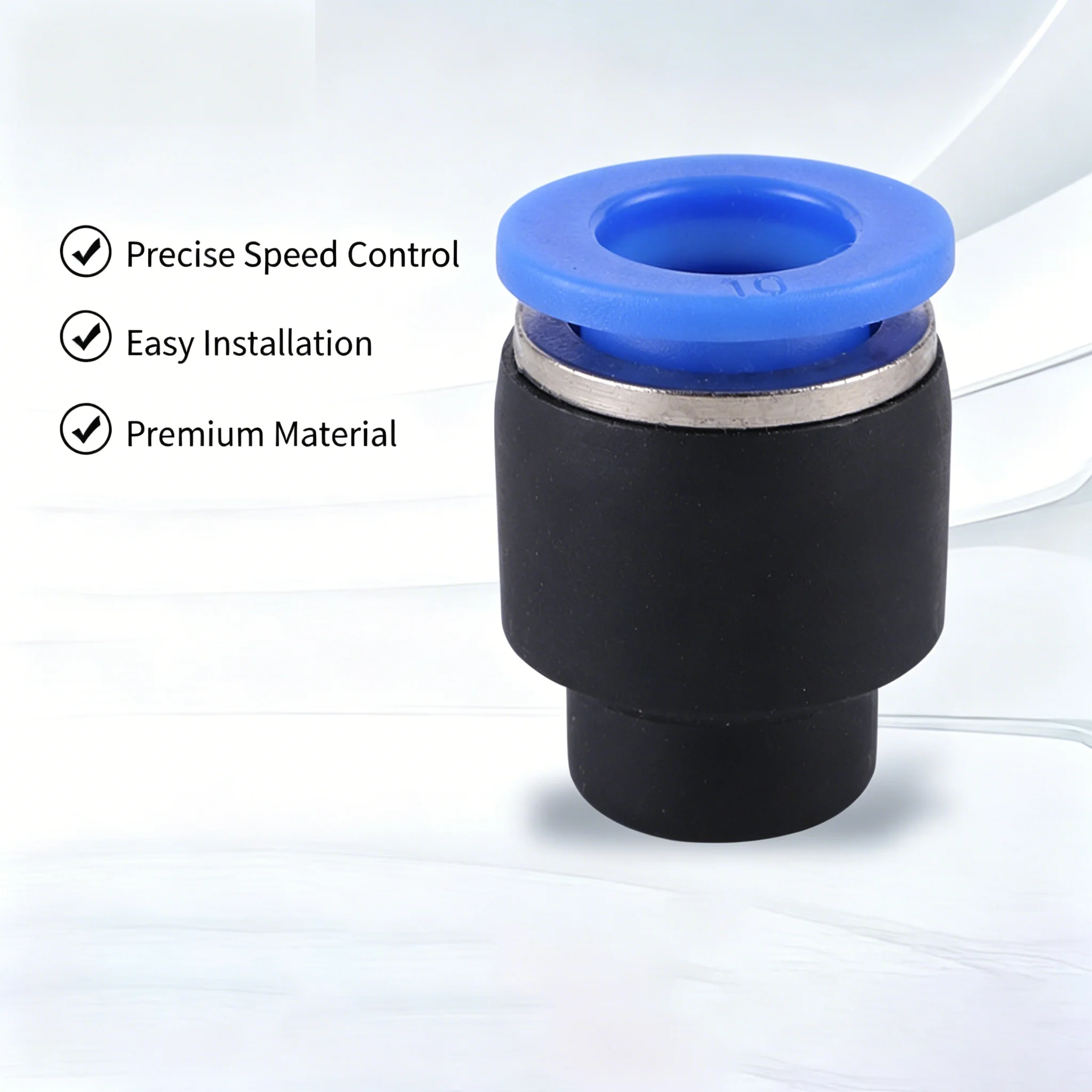 Фото 5 шт. пневматических соединительных заглушек для трубок, пластиковые, PPF, 4 мм, 6, 8, 10, 12, 14 мм, предотвращающие утечку воздуха, герметичные соединители для воздушных шлангов №1