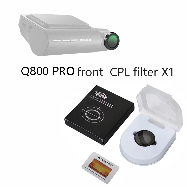 Для THINKWARE Q800 pro  Для THINKWARE Q850: защитный фильтр CPL от пыли и бликов для задней камеры THINKWARE Q800. (art.: 3920dd1e1641a) - 3920dd1e1641a