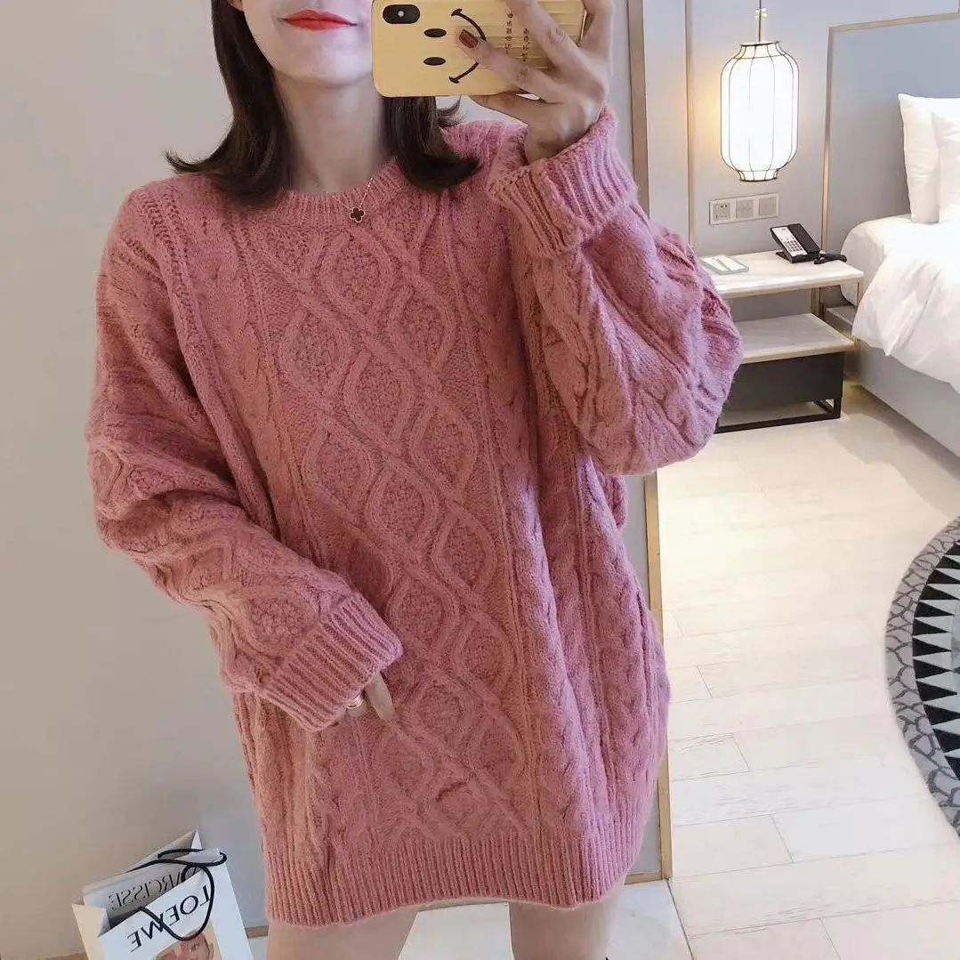 

2023 Newest Fashion O-Neck Sweater Women Autumn Winter Long Sleeve Cashmere Pullovers Female Knitted Bottoming Jumper Tops V517