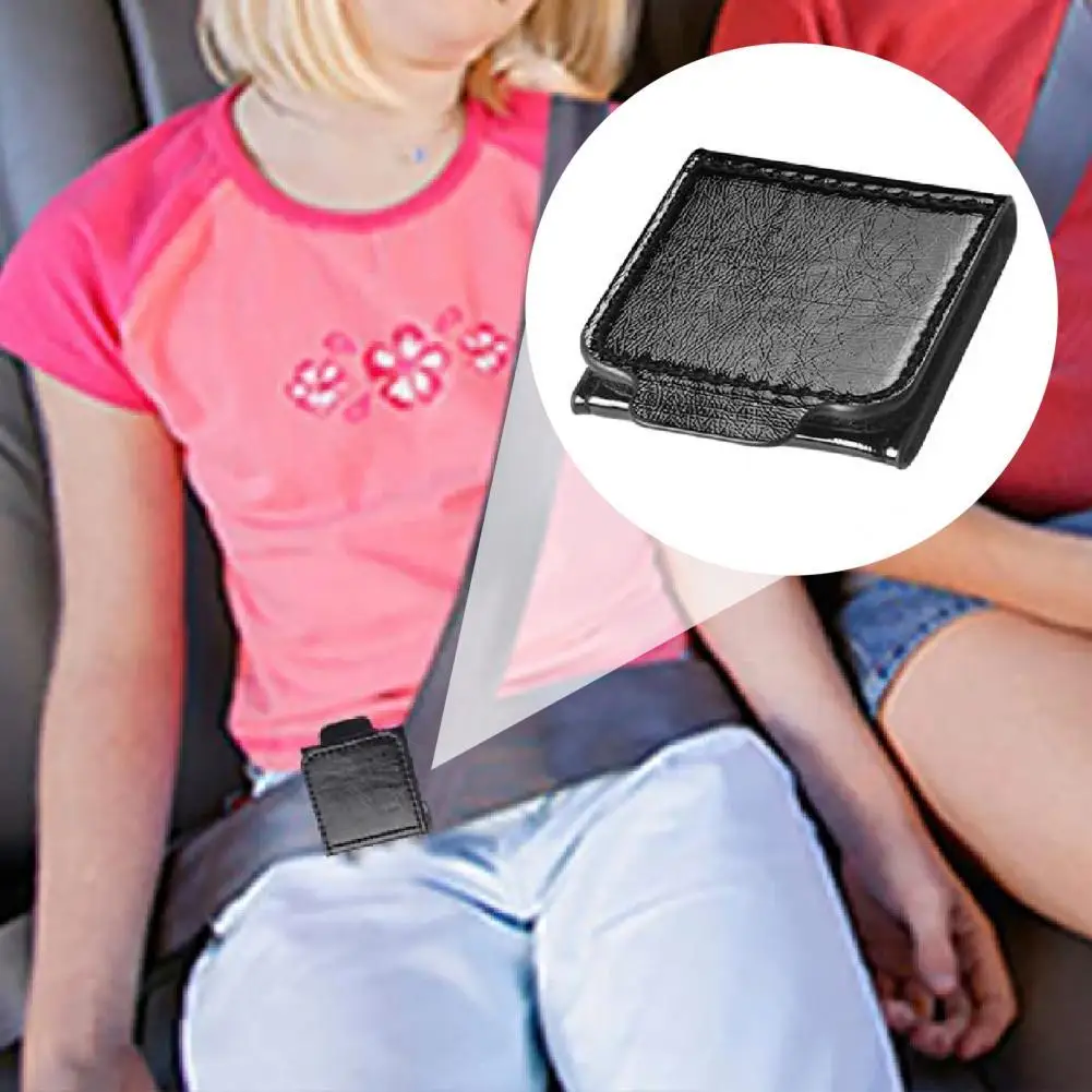 

2Pcs Seat Belt Adjuster Fine Workmanship Compact Design Faux Leather Comfort Auto Shoulder Neck Strap Positioner for Car