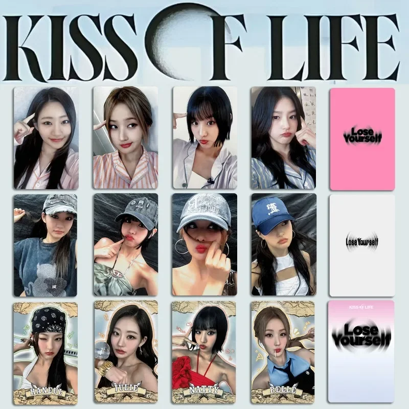 Kpop KISS OF LIFE Lose Yourself фотокарточки Julie Natty Belle LOMO открытки Haneul специальная карта
