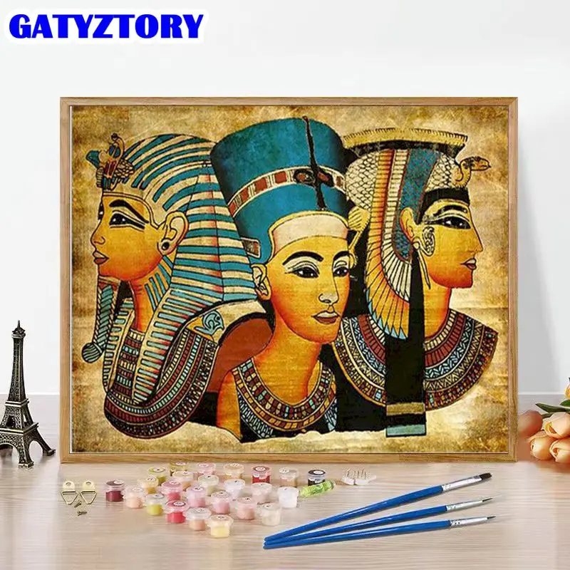

GATYZTORY 40x50cm Painting By Number Egyptian Women Drawing On Canvas Art Gift Diy Picture By Number Figure Kits Home Decor
