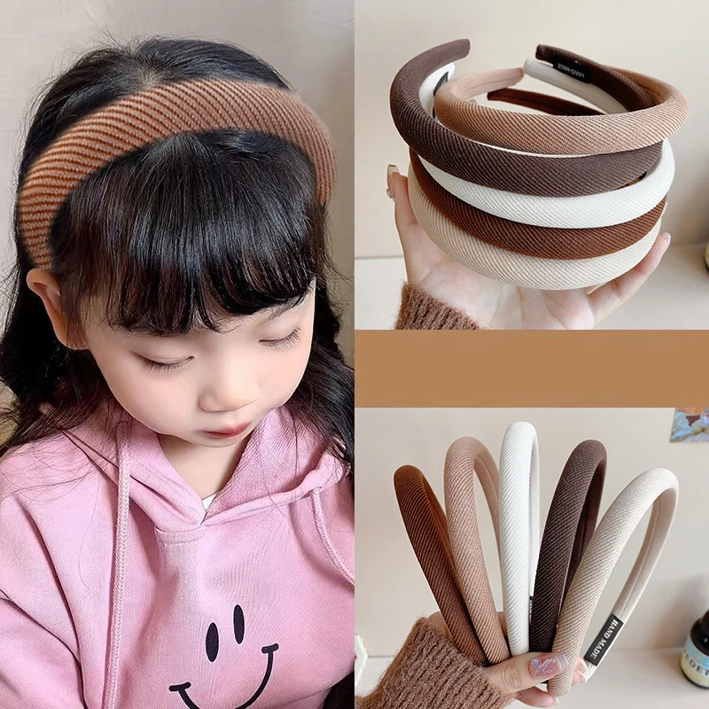 

Trend Solid Color Vintage Elastic Hair Band Korean Girl Women Cloth Hair Hoop Headdress Hair Accessories Headwear New Year Gift