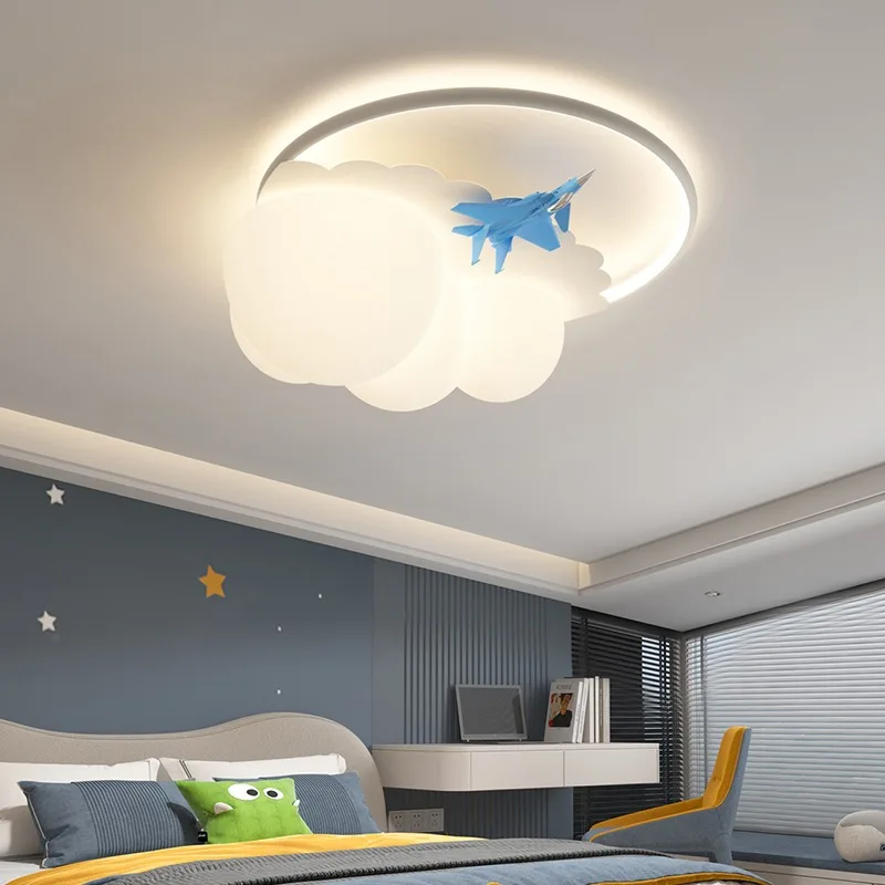 

Chandeliers Children Bedroom Living Room Lusters Light Grey/Blue/Yellow Modern LED For Home Creative Home Decor Indoor Cute Lamp
