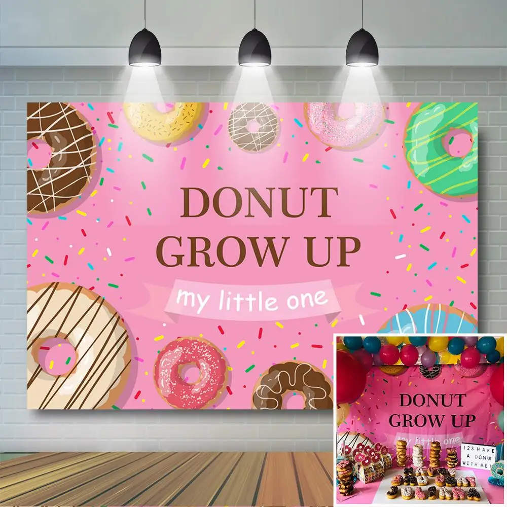 

Mocsicka пончик фон для дня рождения пончик для детского дня рождения украшение для вечеринки на день рождения спринцовка фон для вечеринки на ...