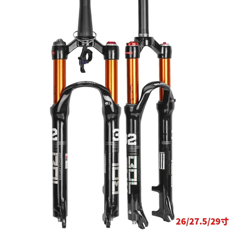 

Magnesium Alloy MTB Bicycle Fork Supension Air 26/27.5/ 29er Inch Mountain Bike 32 RL100mm Fork For Bicycle QuickRelease Part