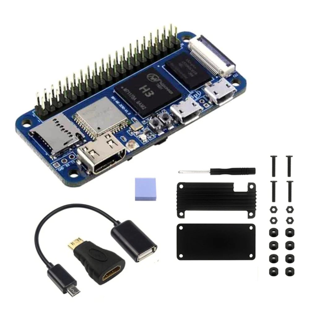 

For Banana Pi BPI-M2 Zero Development Board+Aluminum Case+USB Cable Quad Core 512MB Allwinner H3