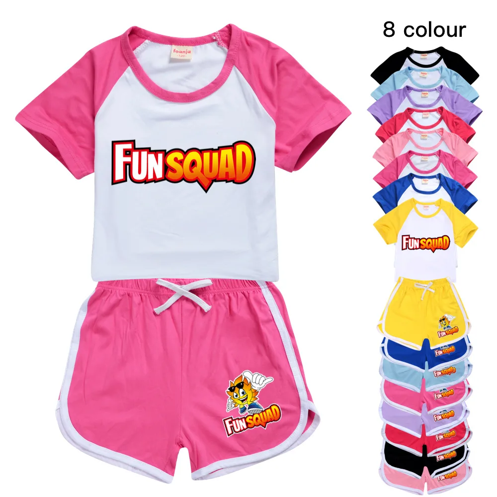 

Summer Fun Squad game Boys Girls Clothes Sets Kids T-Shirts + Shorts Suits Toddler Infant Casual Children Tracksuit
