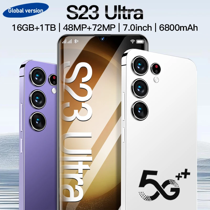 

New s23 ultra smartphone phone android 6800mAh 7.0 HD screen cell phone cellphones 5g original unlocked smartphone