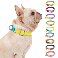 universal puppy collar adjustable soft release nylon collar for pit bull large medium dogs collar accessories pet supplies
