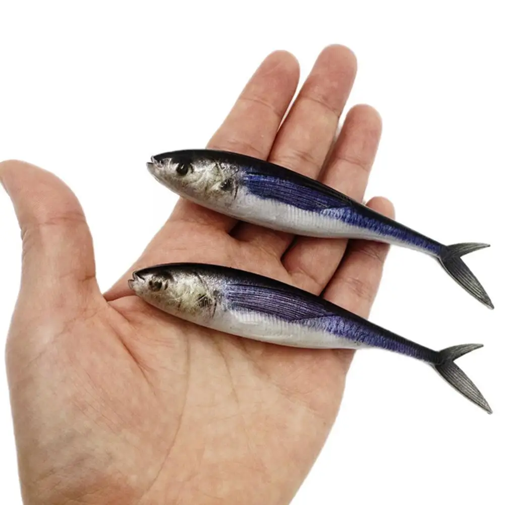 

11g 12.5cm 3D Fishing Trolling Tuna Mackerel Seawater Bait Lures Soft Plastic Lure Swimbait For Bass Fishing Thkfish K5M3