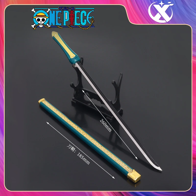 

Free Shipping Items Boys and Girls Japanese Animation One Piece Chaka Katana Metal Craft Ornament Model Keychain Toy Gift 260mm