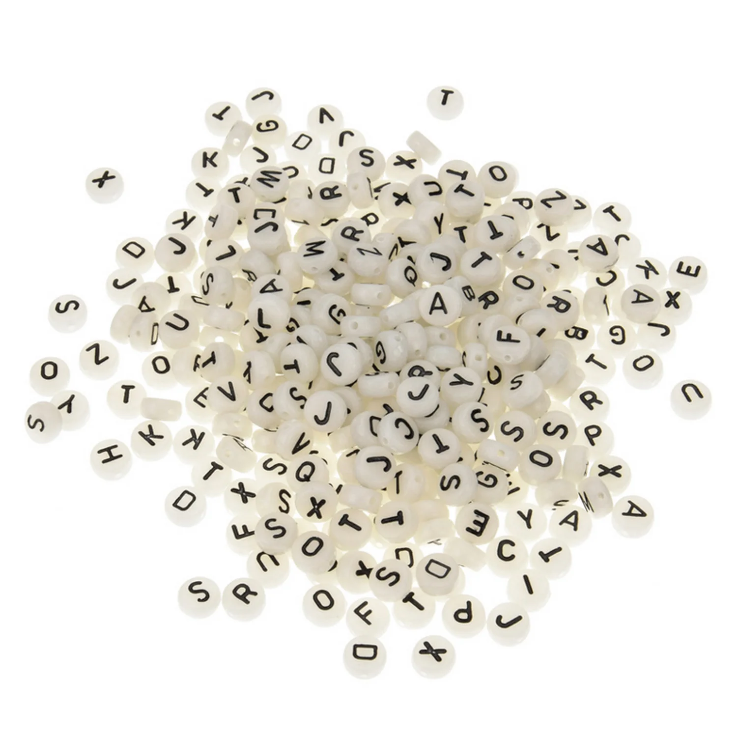 Бусины с круглыми буквами бусины акриловые светящиеся браслеты ручной работы