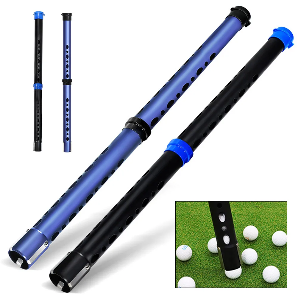 

33.9 Inch Golf Ball Tube Collector Hold Up To 21 Golf Balls Suction Cup Grabber Detachable Outdoor Golf Sports Accessories