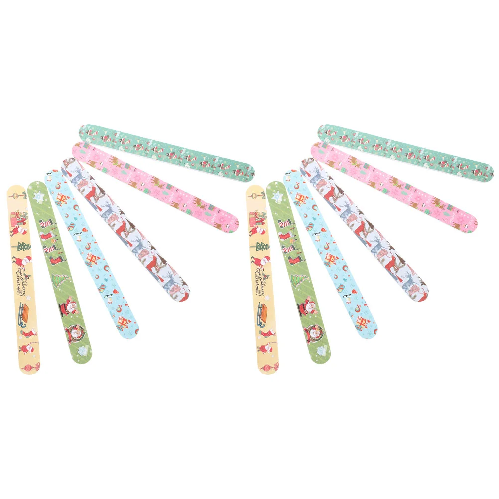 15 шт. рождественские пилочки для ногтей инструменты полировки маникюрный буфер