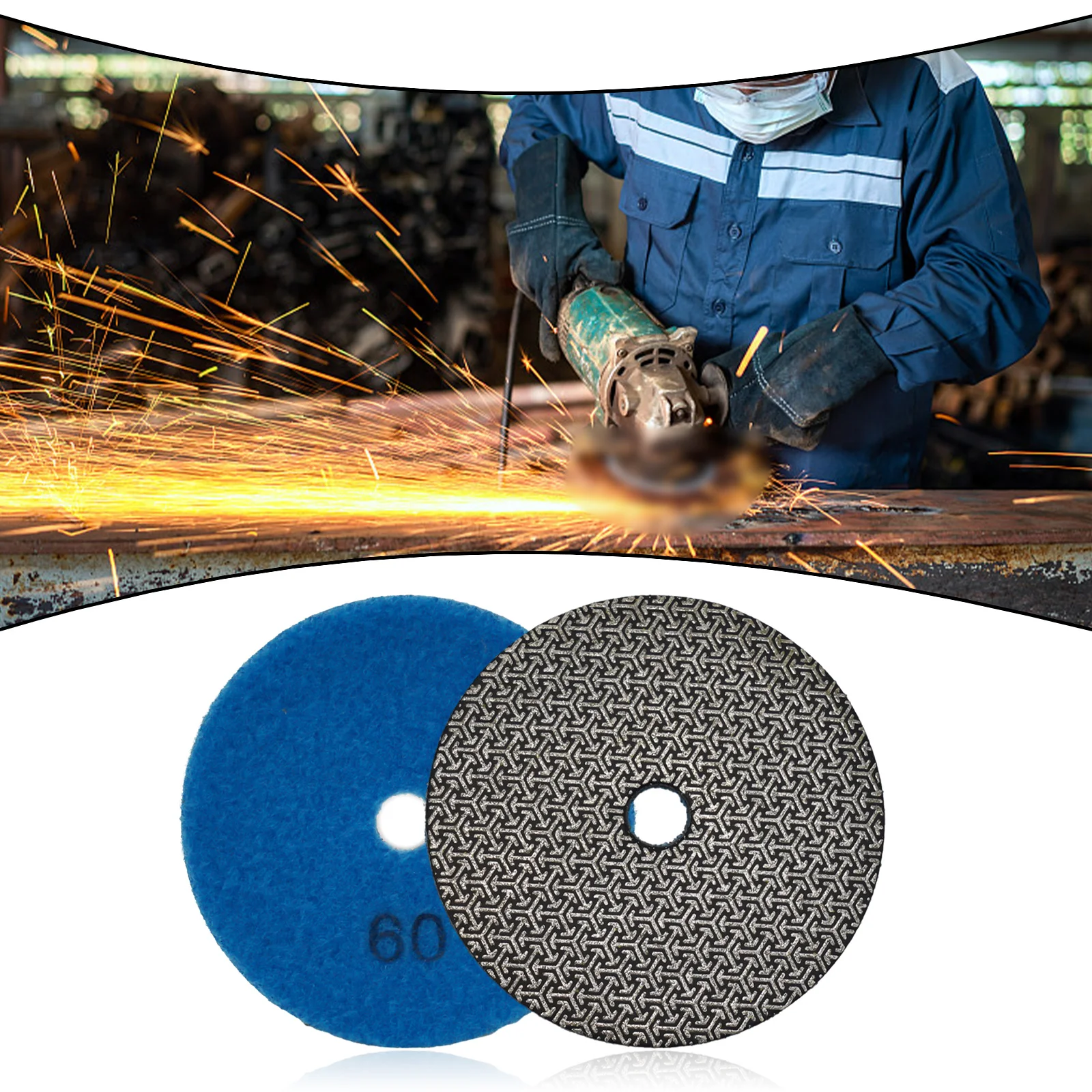 Алмазные шлифовальные диски 4 дюйма 60/100/200/400 Грит
