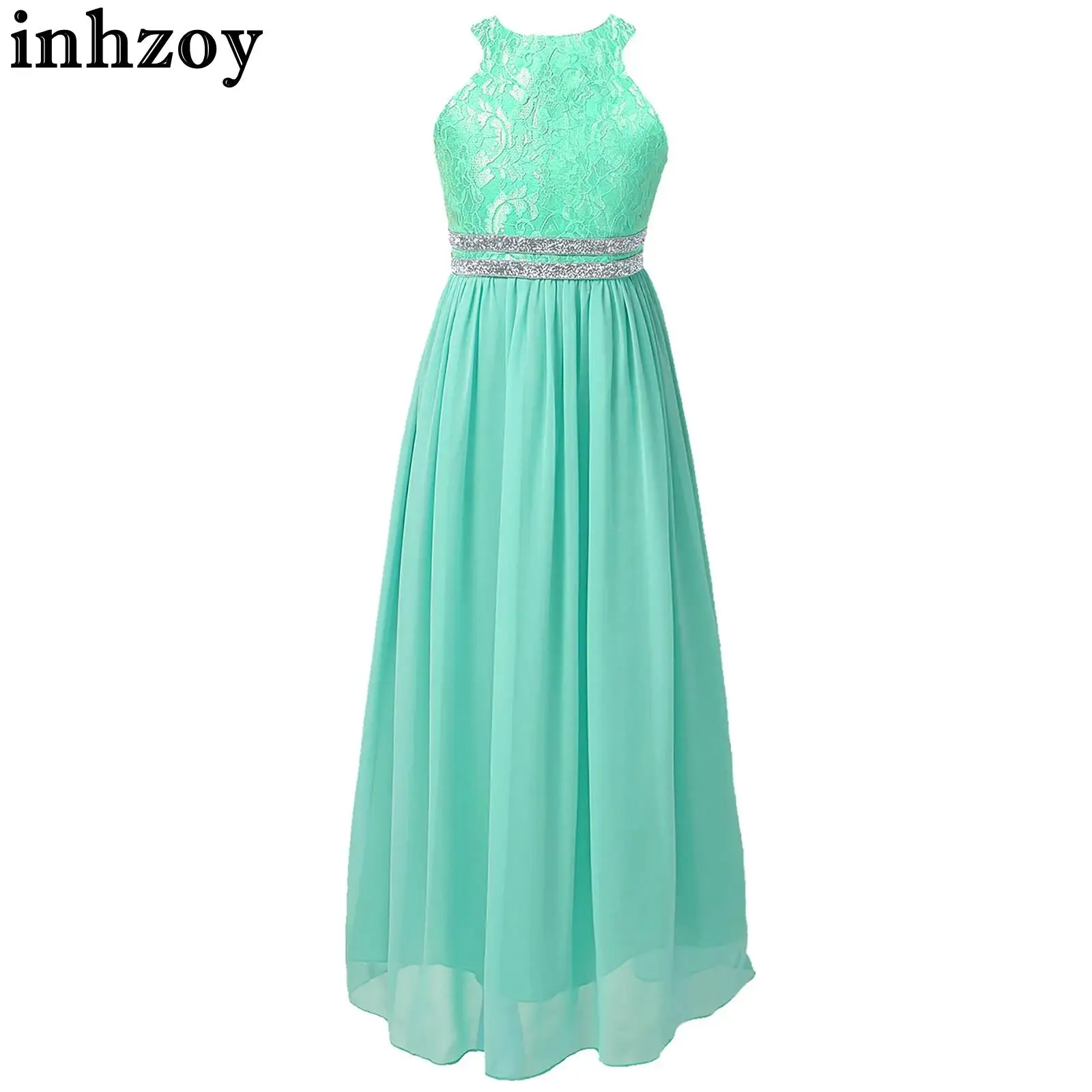 Элегантное платье принцессы для девочек-подростков без рукавов с цветочным