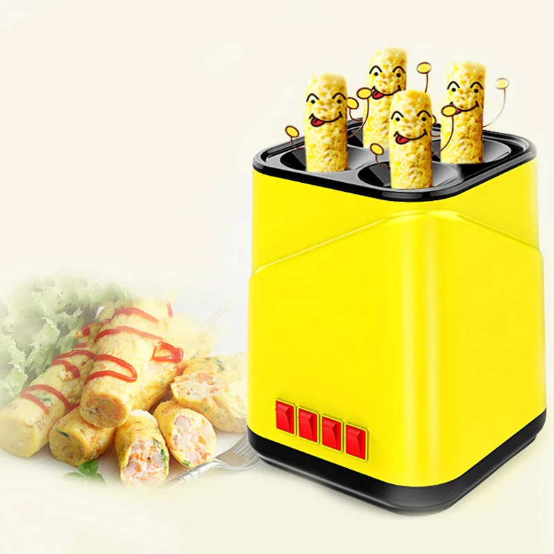 

220V Automatic Egg Roll Maker Multifunction Electric Egg Rolling Sausage Cooking Machine Breakfast