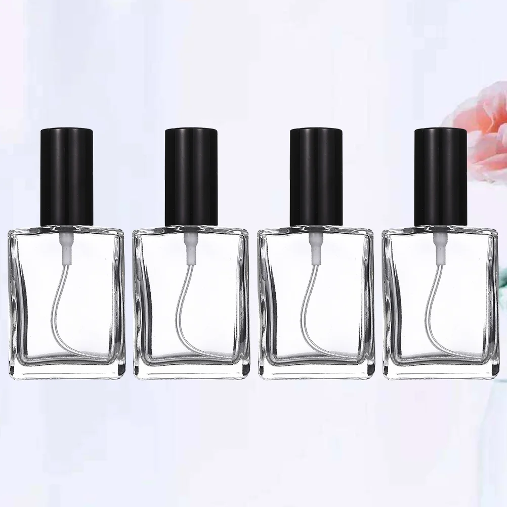 

4 Small Glass Bottles Refillable Small Bottle Empty Fragrance Bottles Empty