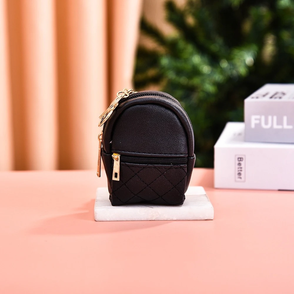 

New mini purse Mini portable casual cute small backpack ultra-light key bag data line lipstick storage bag women's leather bag
