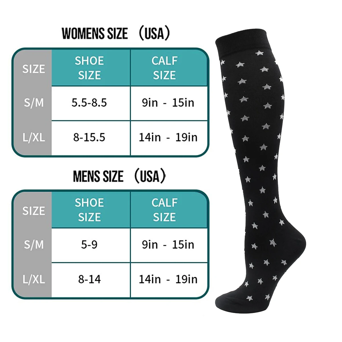 Men Compression Socks Women Varicose Veins Medical Long Tube Outdoor Sports Compression Socks Knee High Pressure Stockings Men