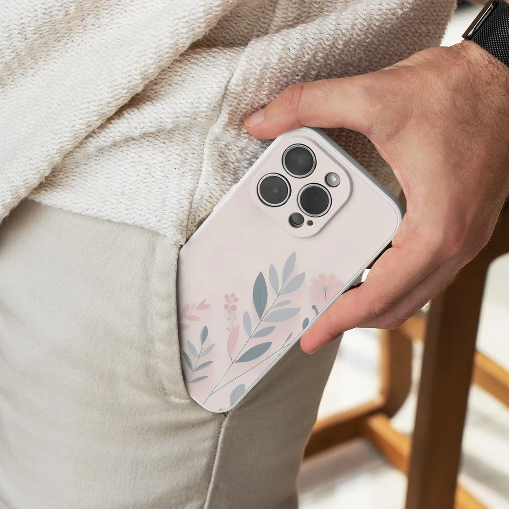 Чехол для мобильного телефона с простым растительным узором iPhone X XR XS Max 11 12 13 Pro Mini