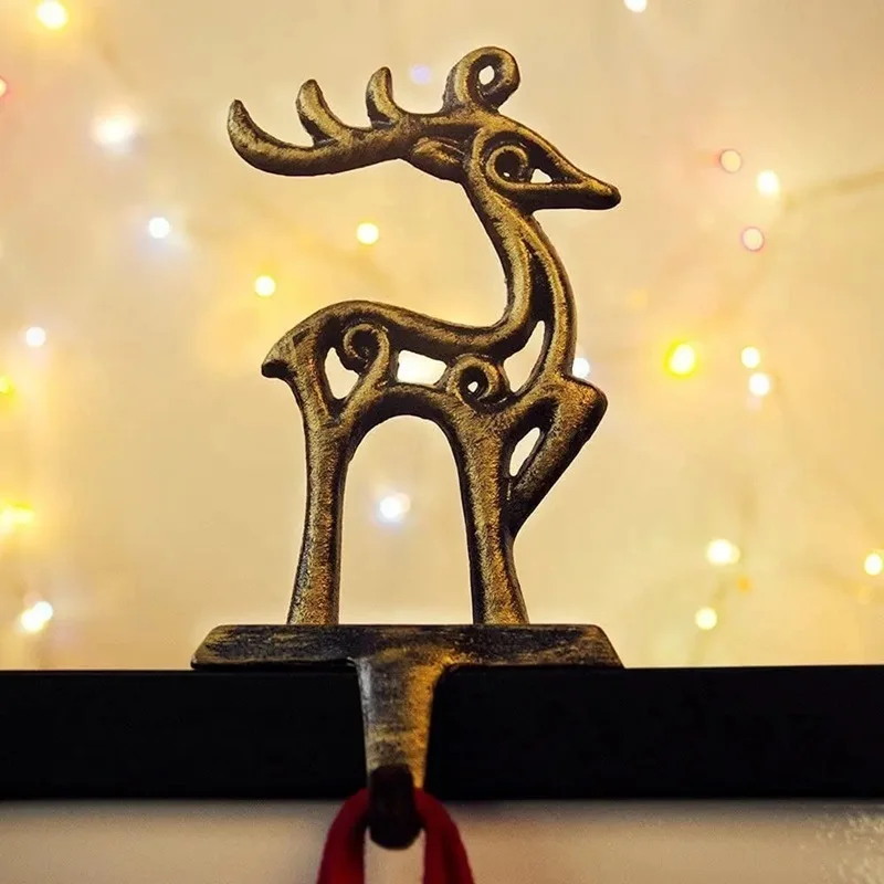 2 шт. набор держателей для рождественских чулок камина металлический снеговик