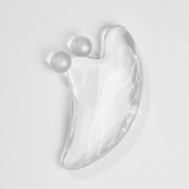 

Прозрачный бритвенный массажер, массажер для лица Gua Sha Board Acupoint, уход за лицом и глазами, спа массажный инструмент