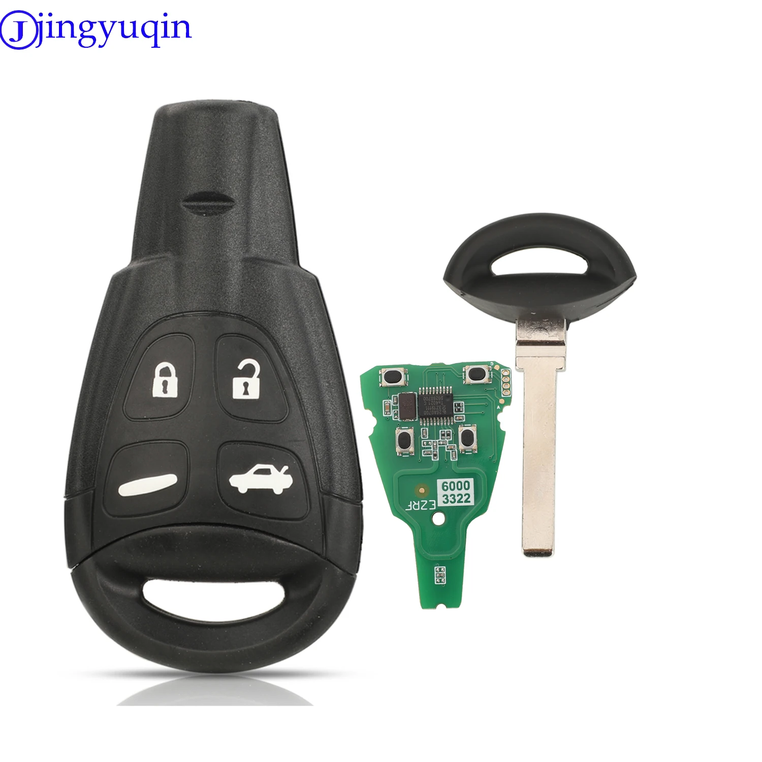 

Jingyuqin 433 МГц Пульт Дистанционного Управления С Чипом PCF7946AT Для SAAB 9-3 9-5 2003-2010 LTQSAAM433TX