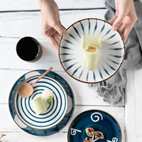 810inch japanese style porcelain dinner plates pasta serving dishes kitchen tableware dessert dishes microwave safe