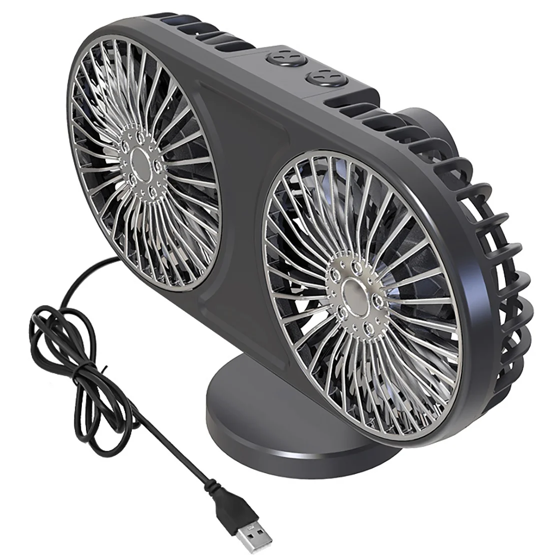

USB Desk Fan Ultra-Quiet 90° Adjustment for Better Cooling 3 Speeds Portable Mini Powerful Desktop Table Fan for Car