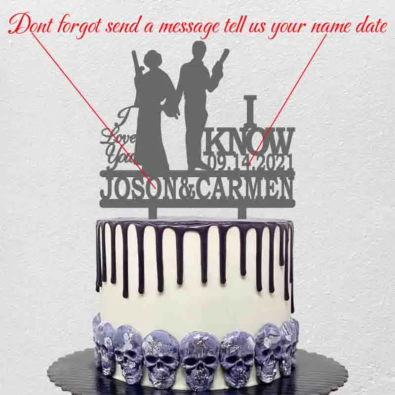 Custom Couple Name Wedding Date Personalized Super Hero Cake Topper I Love You Know | Decorating Supplies
