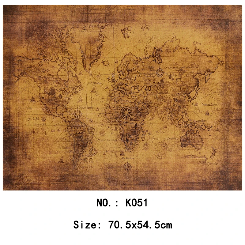 Винтажная карта мира